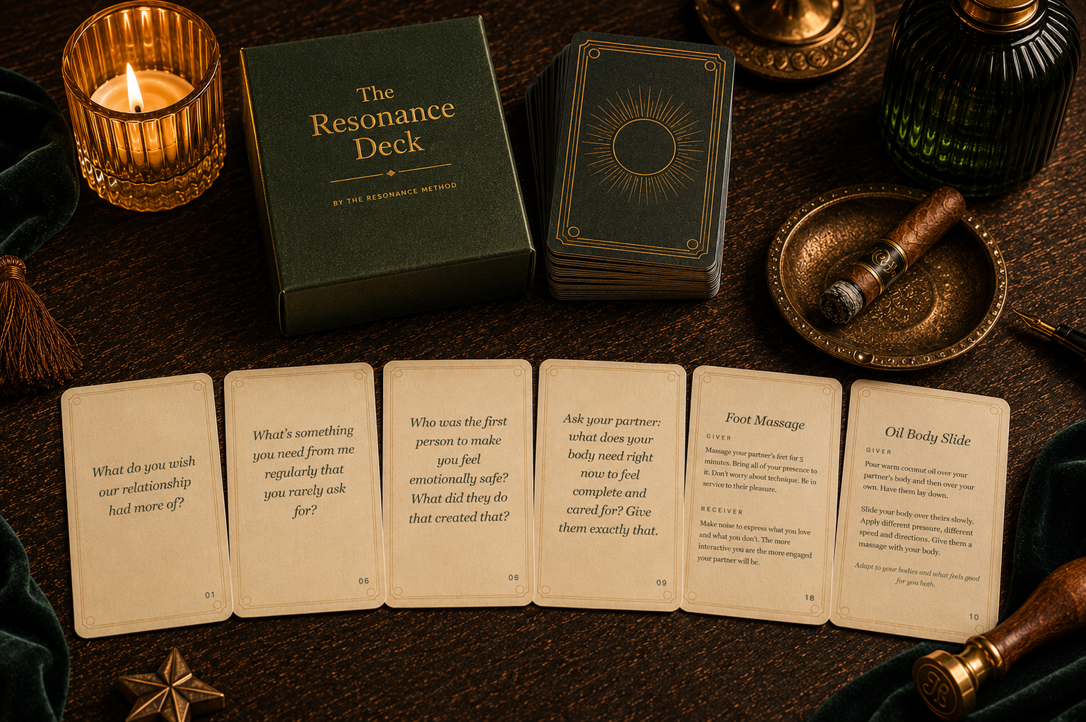 Cards spread out